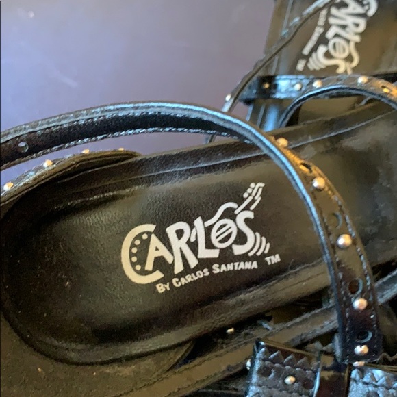 Vintage Leather high heels by Carlos Santana bows - Picture 7 of 9